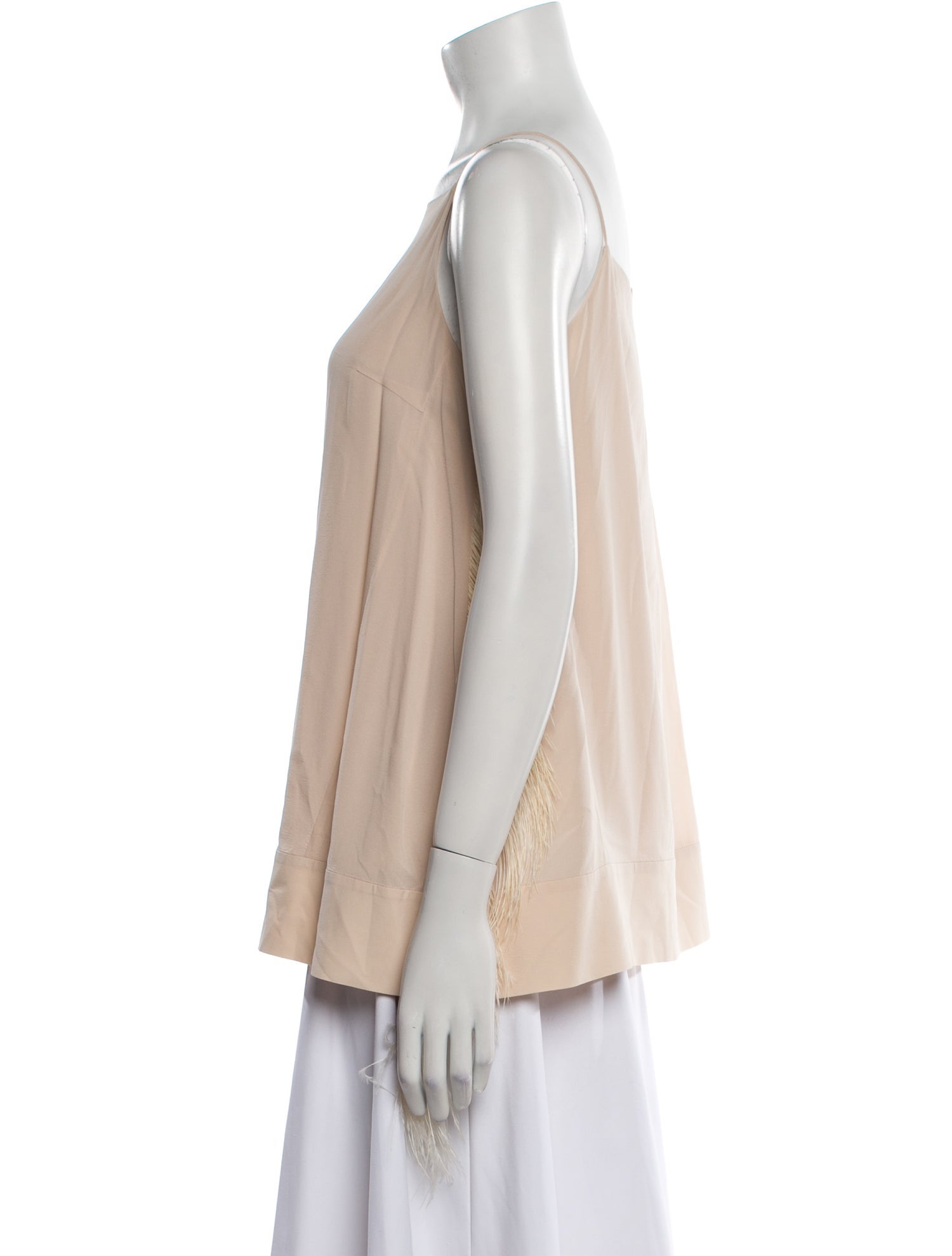 Brunello Cucinelli Silk Square Neckline Top