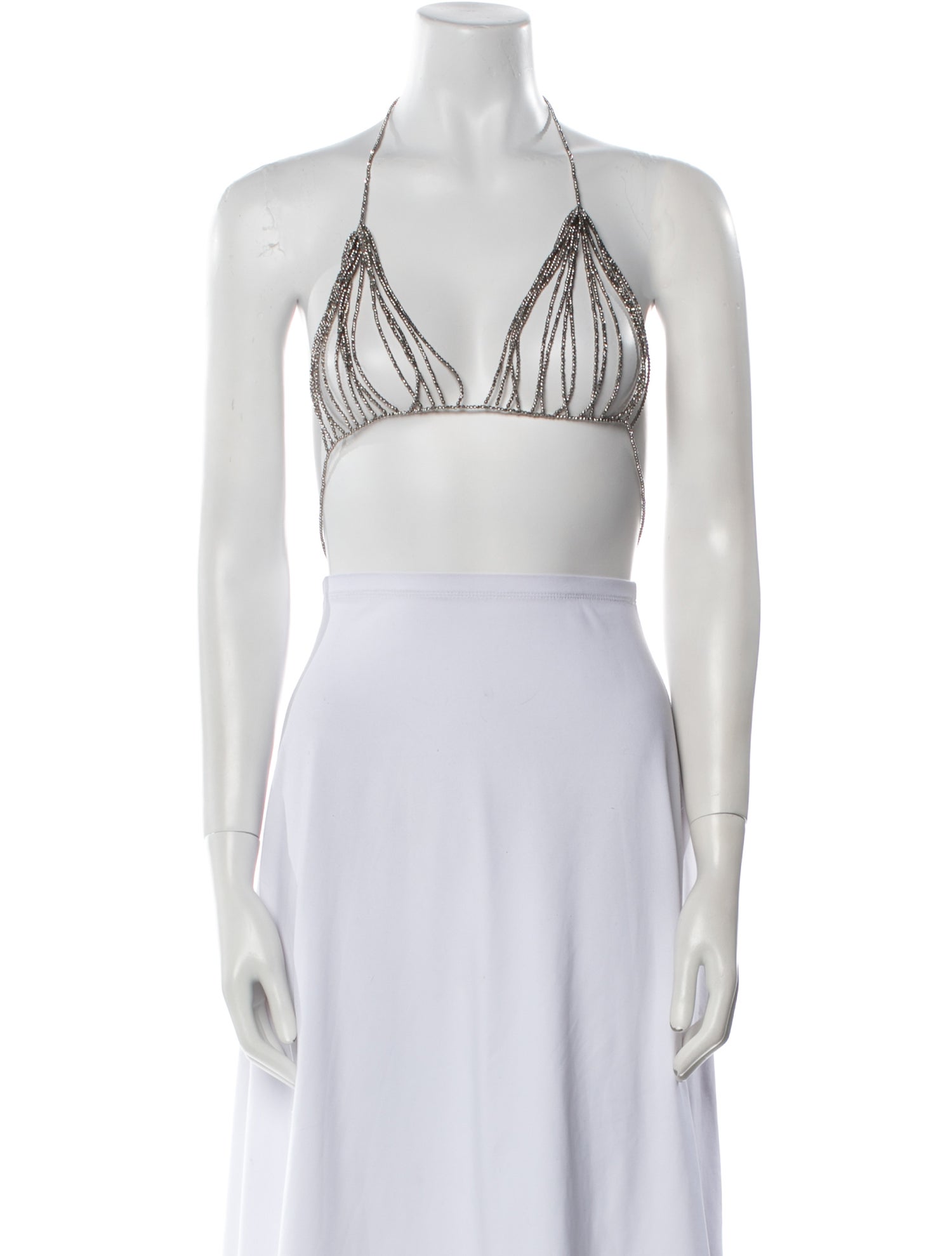 Brunello Cucinelli Bead Bralette Chain Necklace