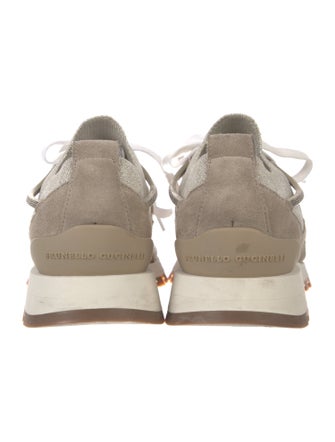 Brunello Cucinelli Colorblock Pattern Beaded Accents Sneakers