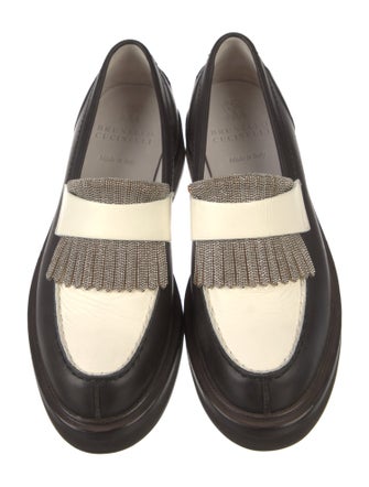 Brunello Cucinelli Monili Leather Loafers