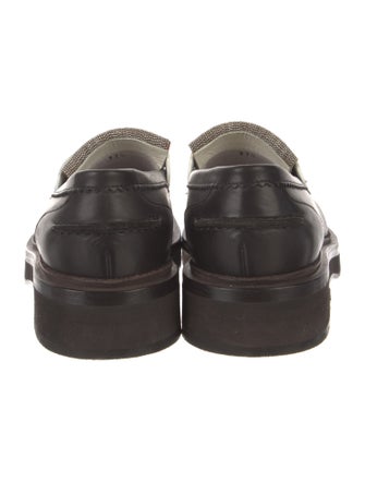 Brunello Cucinelli Monili Leather Loafers