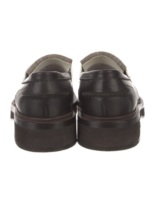 Brunello Cucinelli Monili Leather Loafers