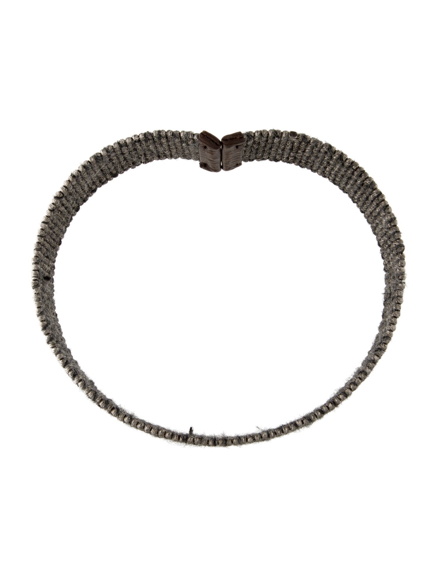 Brunello Cucinelli Leather & Mohair Beaded Choker Necklace