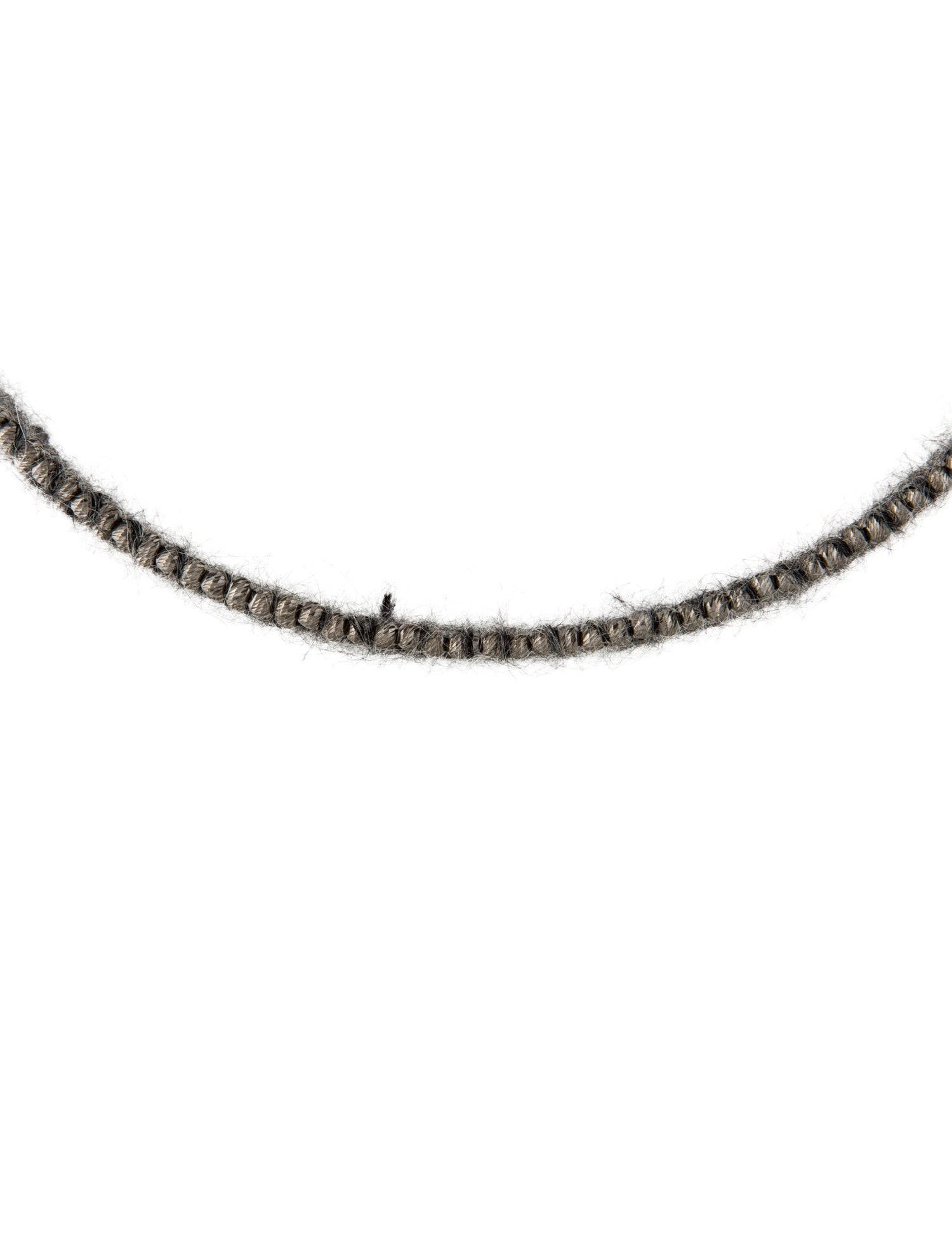 Brunello Cucinelli Leather & Mohair Beaded Choker Necklace