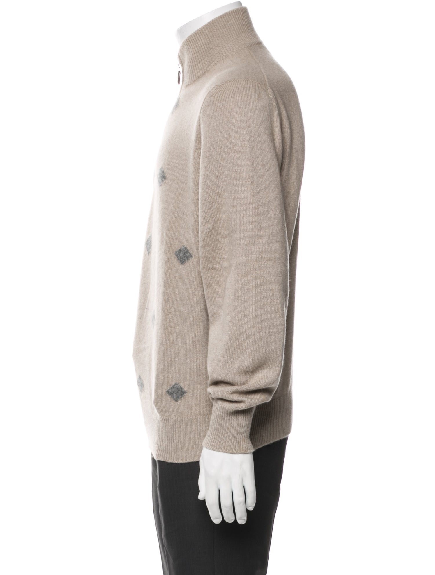 Brunello Cucinelli Cashmere Printed Polo Sweater
