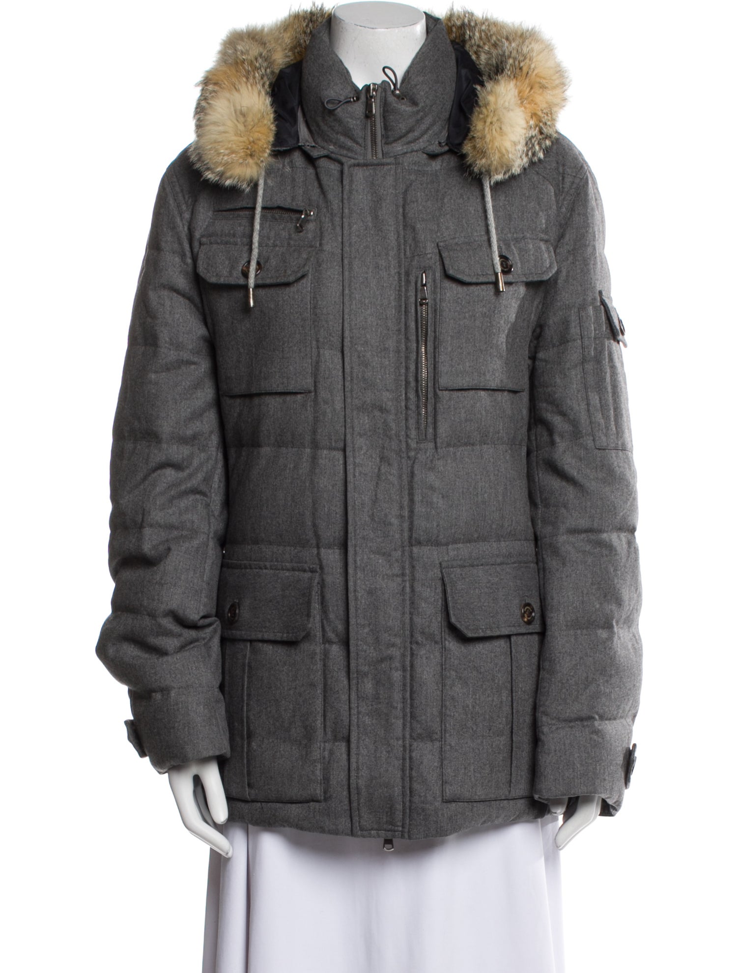 Brunello Cucinelli Wool Fur Coat