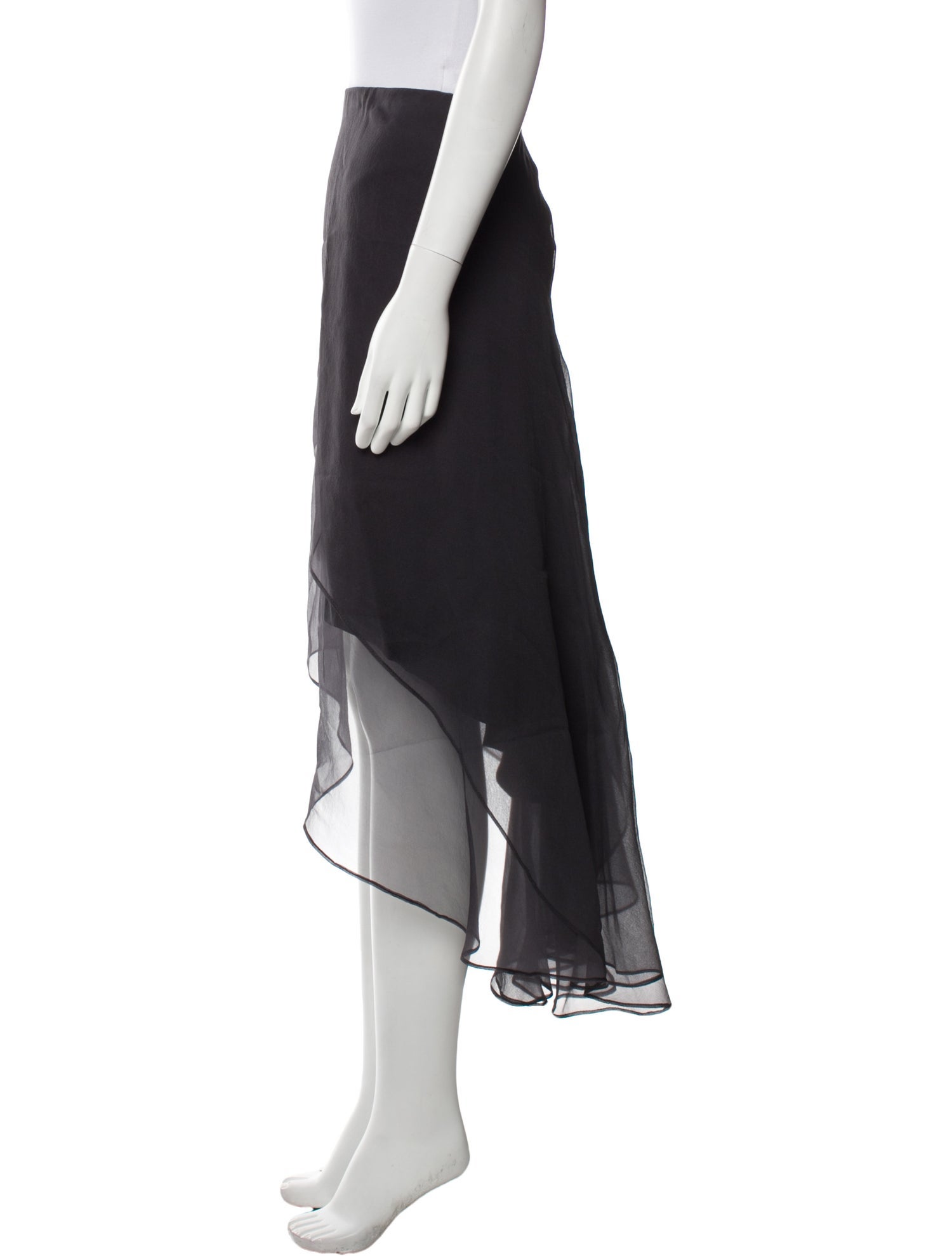 Brunello Cucinelli Silk Midi Length Skirt