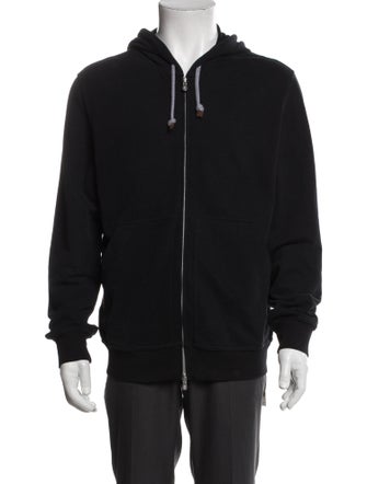 Brunello Cucinelli V-Neck Long Sleeve Hoodie