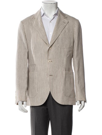 Brunello Cucinelli Linen Striped Blazer