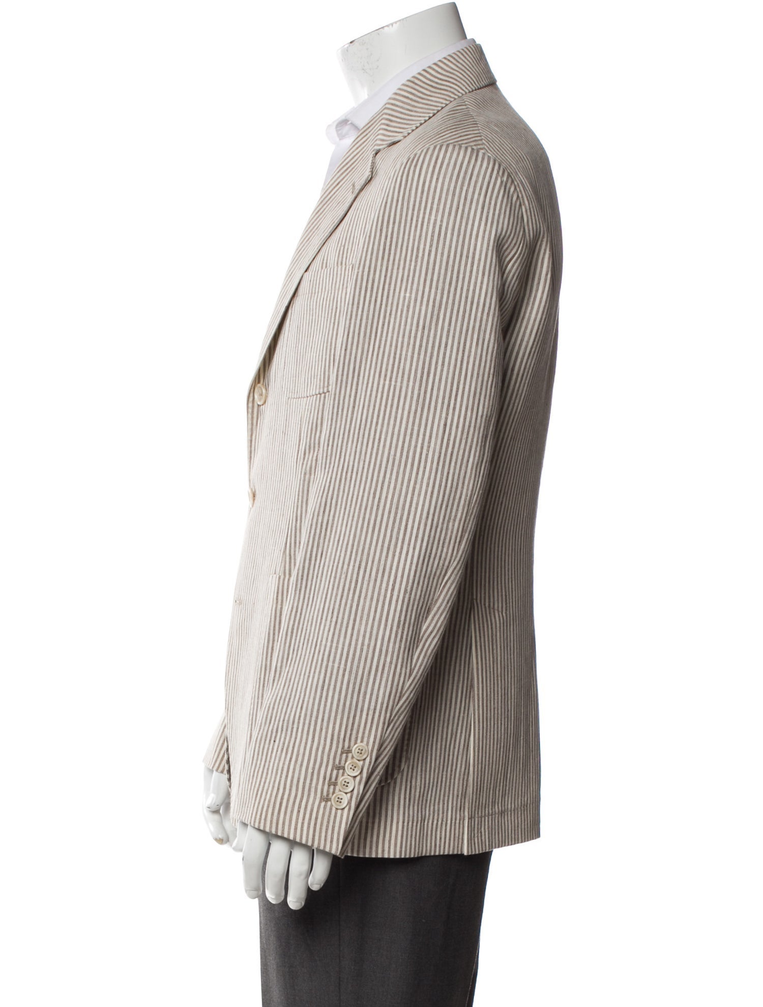 Brunello Cucinelli Linen Striped Blazer