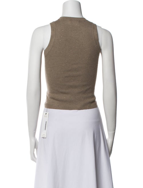 Brunello Cucinelli Cashmere Crew Neck Crop Top