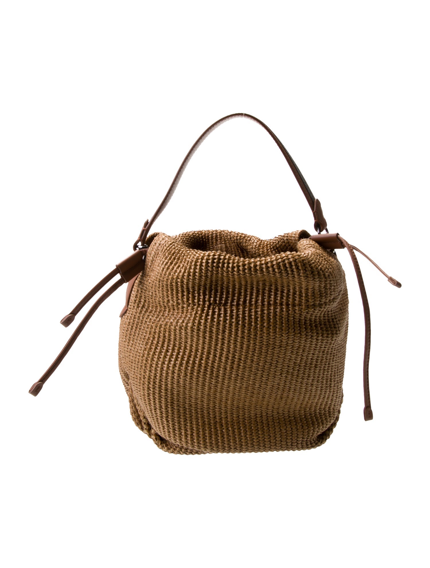Brunello Cucinelli Raffia Top Handle Bag
