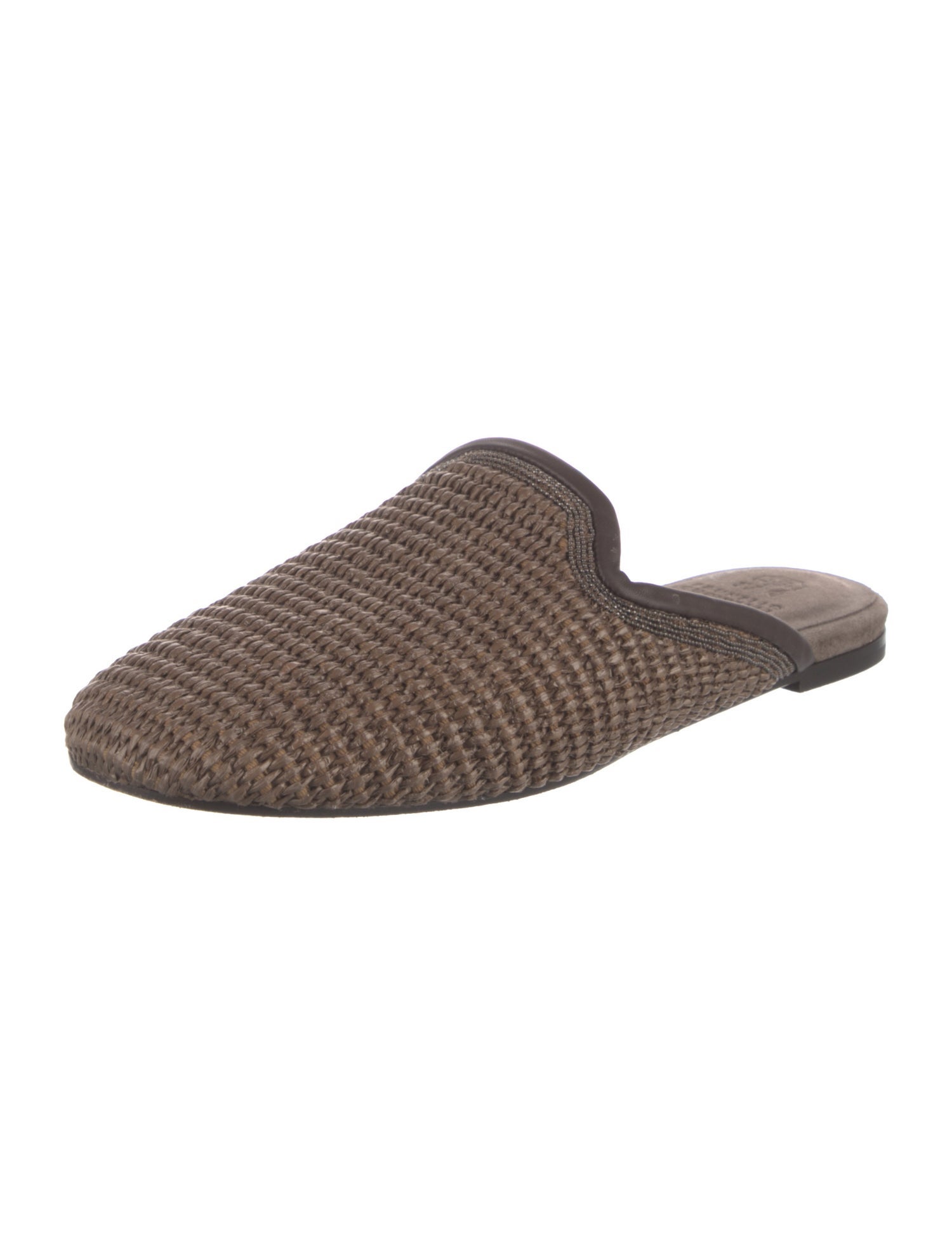 Brunello Cucinelli Raffia Mules
