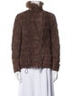 Brunello Cucinelli Leather Faux Fur Jacket