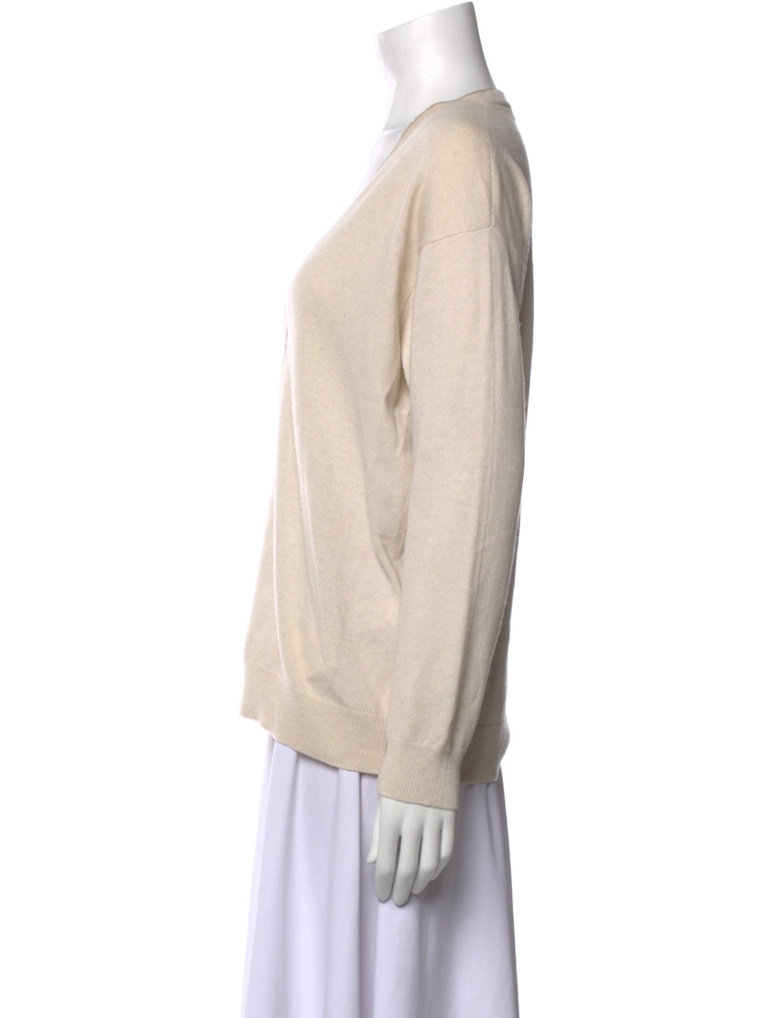 Brunello Cucinelli Cashmere V-Neck Sweatshirt