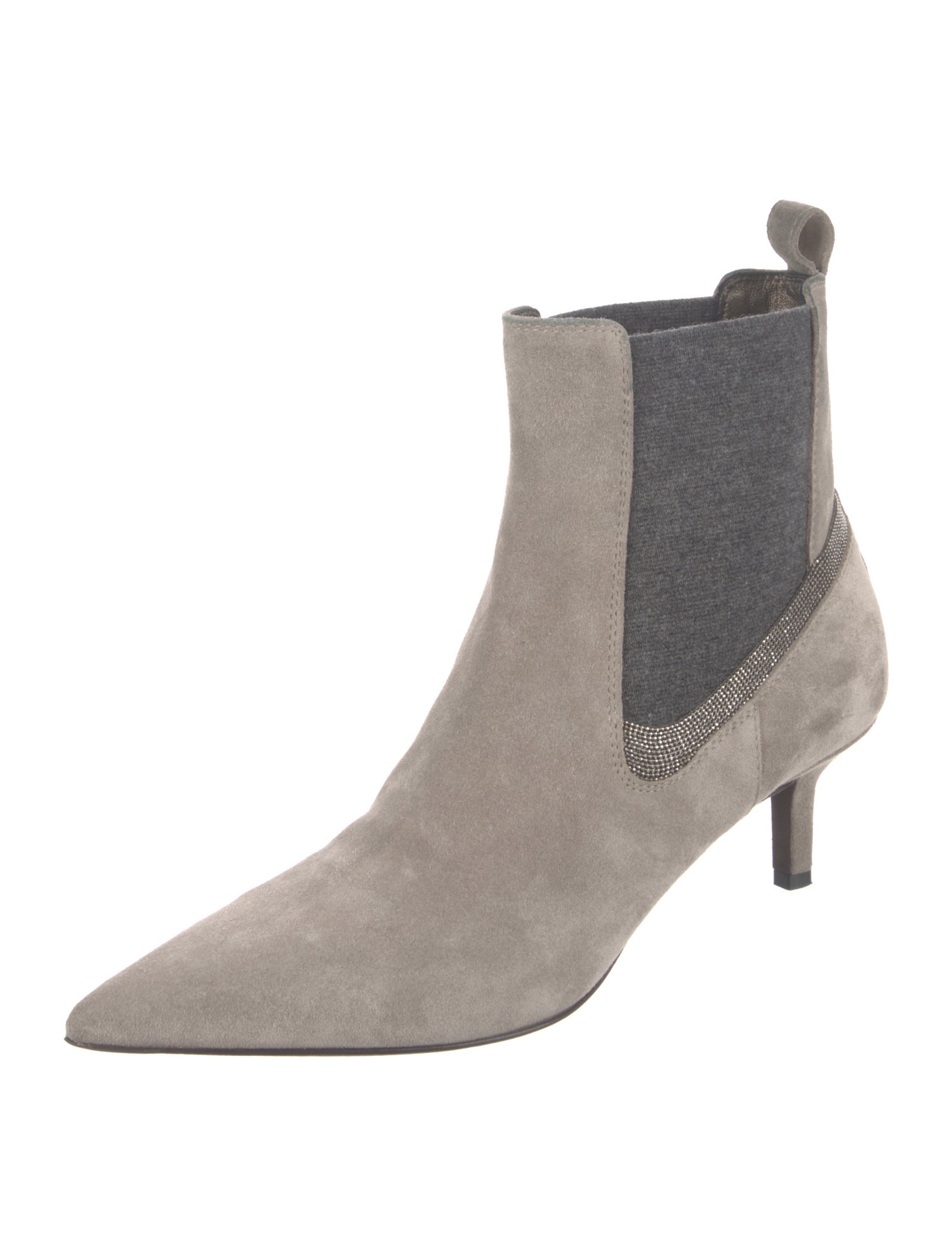 Brunello Cucinelli Monili Suede Chelsea Boots