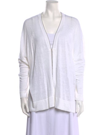 Brunello Cucinelli Linen V-Neck Sweater
