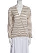 Brunello Cucinelli Silk Striped Blouse