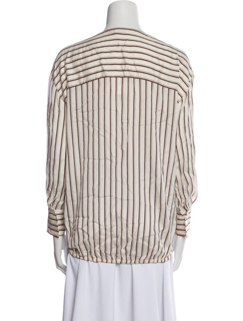 Brunello Cucinelli Silk Striped Blouse