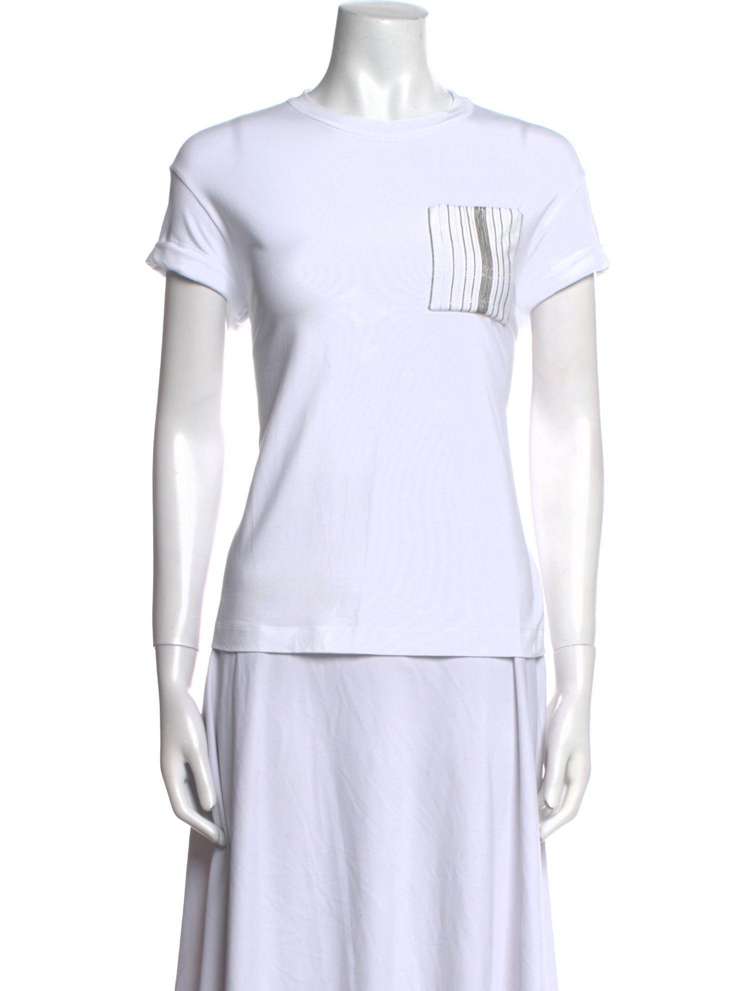 Brunello Cucinelli Graphic Print Crew Neck T-Shirt