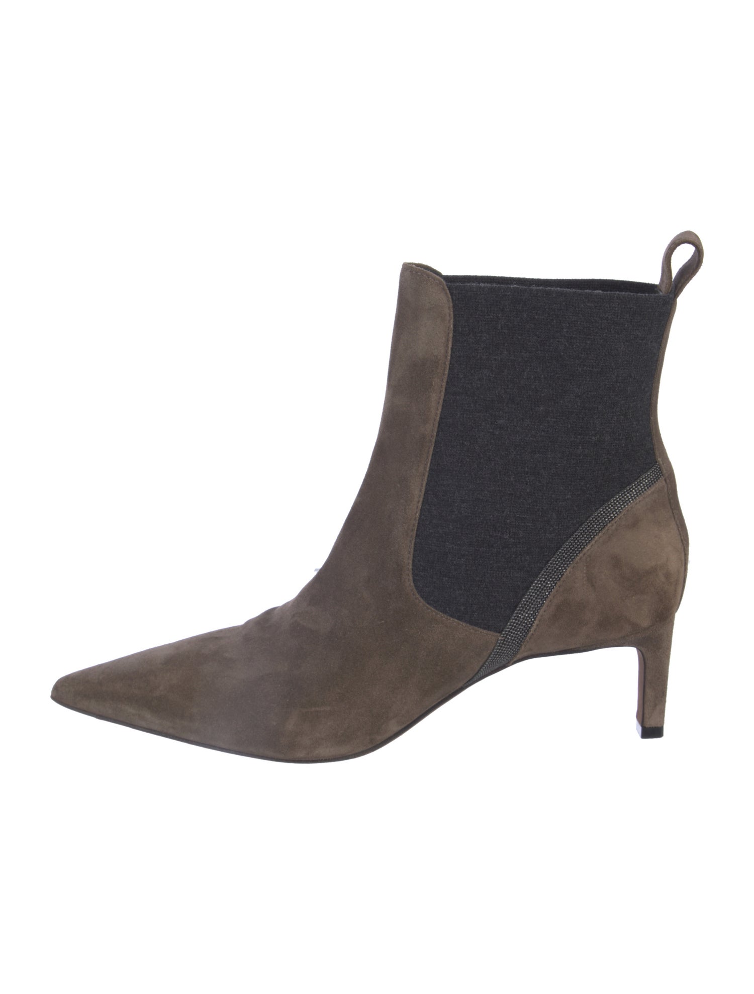 Brunello Cucinelli Monili Suede Chelsea Boots