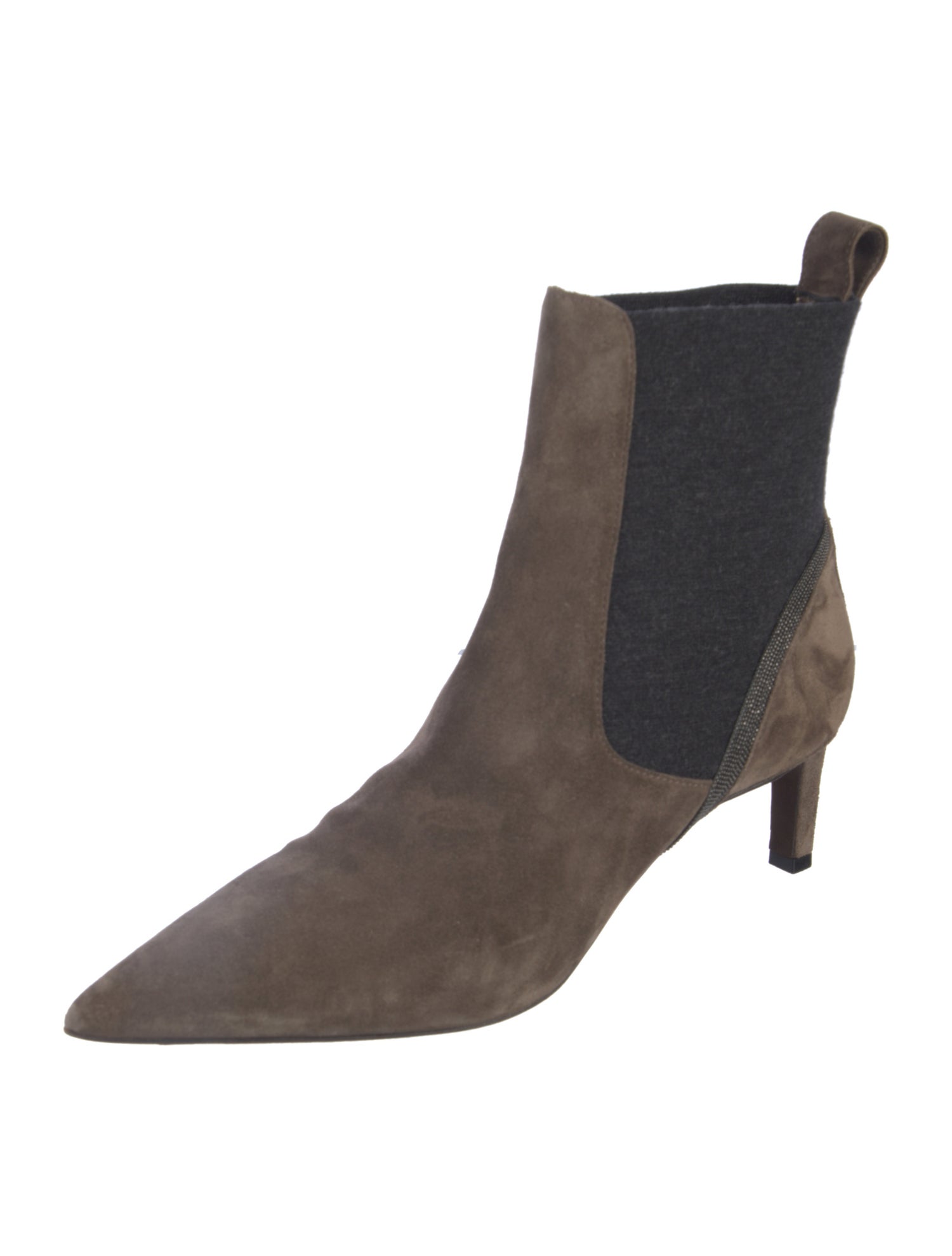 Brunello Cucinelli Monili Suede Chelsea Boots