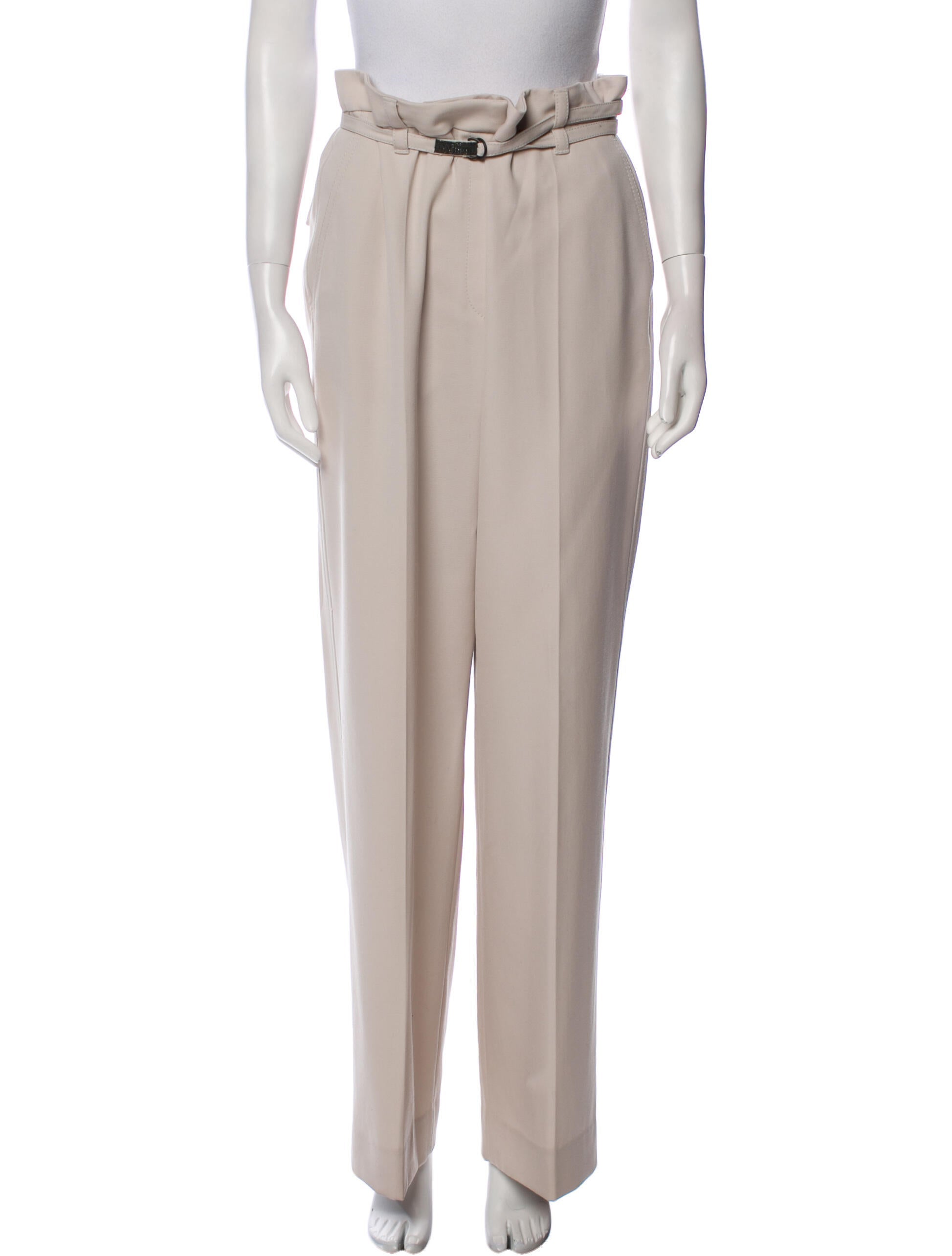 Brunello Cucinelli Virgin Wool Wide Leg Pants