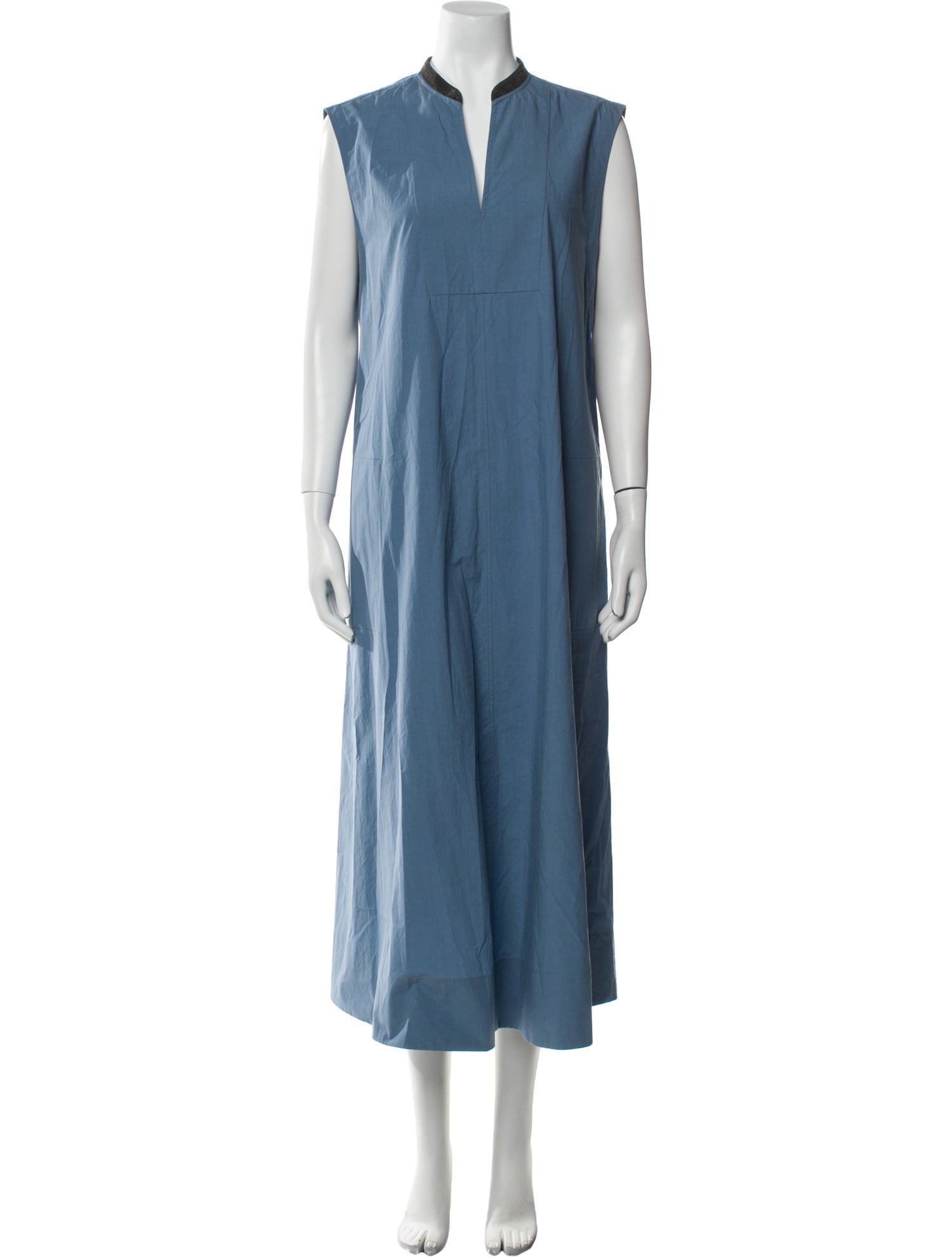 Brunello Cucinelli V-Neck Long Dress