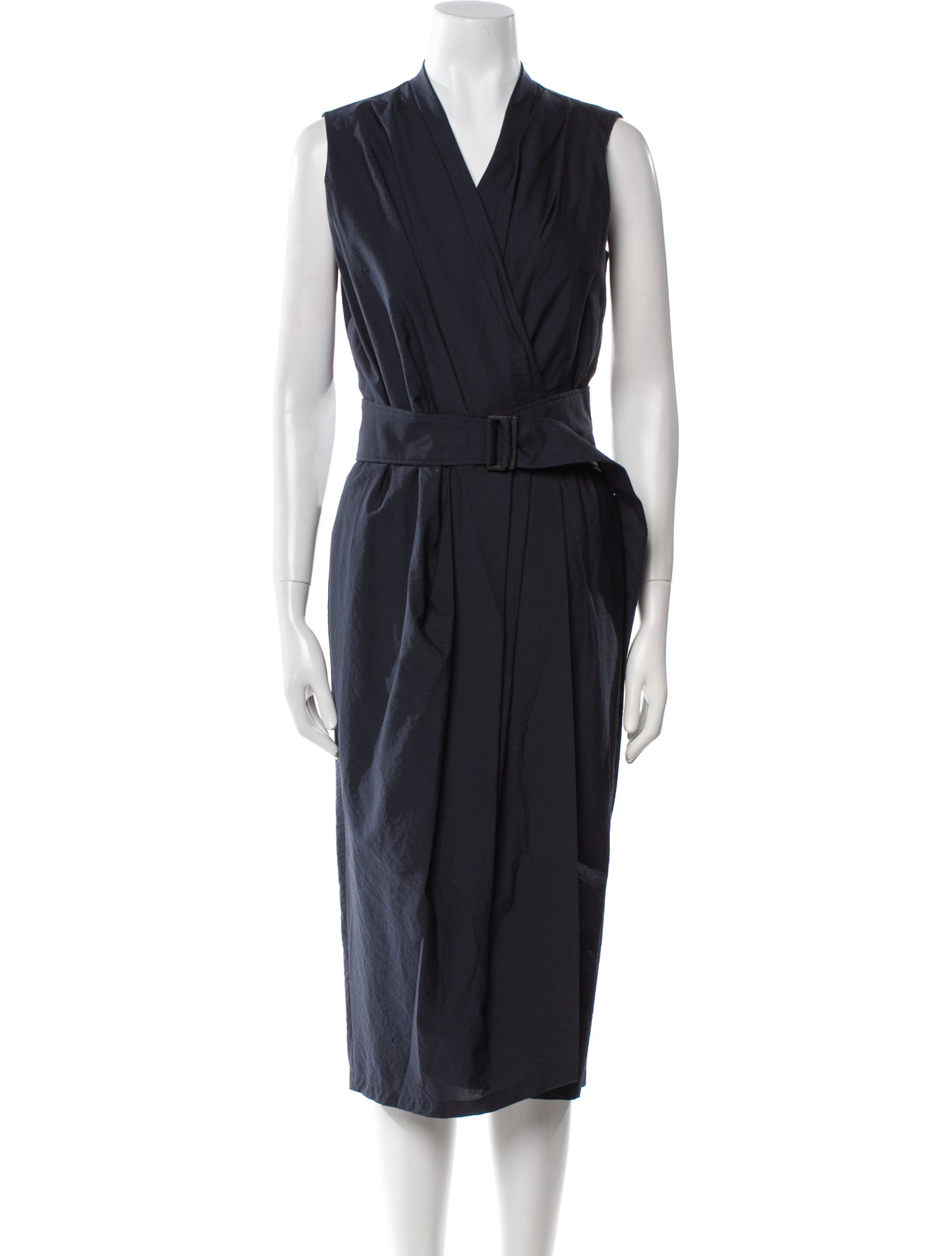 Brunello Cucinelli V-Neck Midi Length Dress