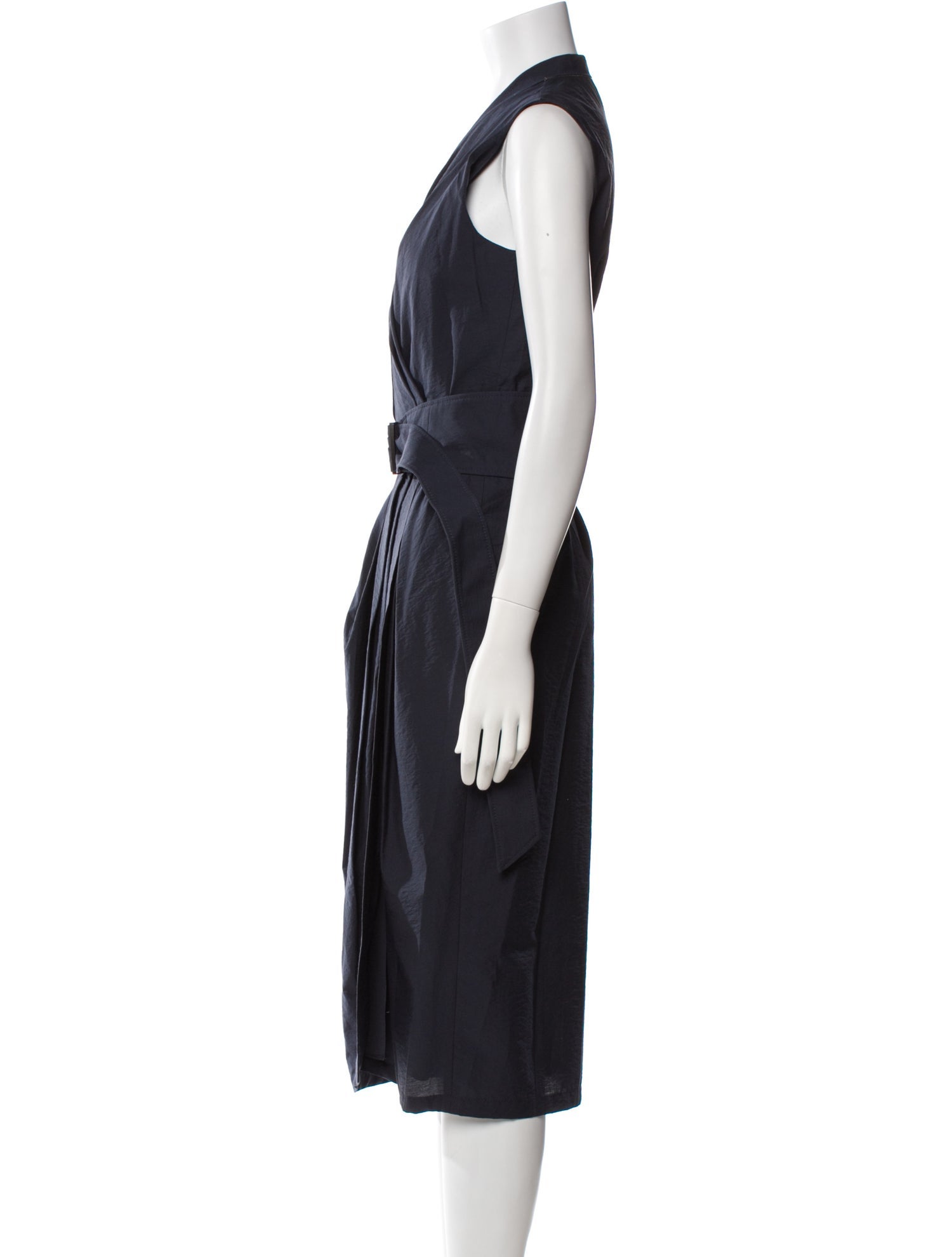 Brunello Cucinelli V-Neck Midi Length Dress