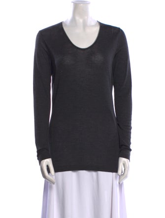 Brunello Cucinelli Wool Scoop Neck Sweater