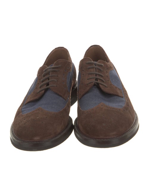 Brunello Cucinelli Suede Lasercut Accents Brogues