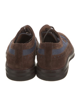 Brunello Cucinelli Suede Lasercut Accents Brogues