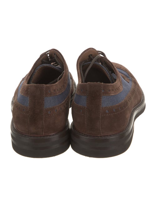 Brunello Cucinelli Suede Lasercut Accents Brogues