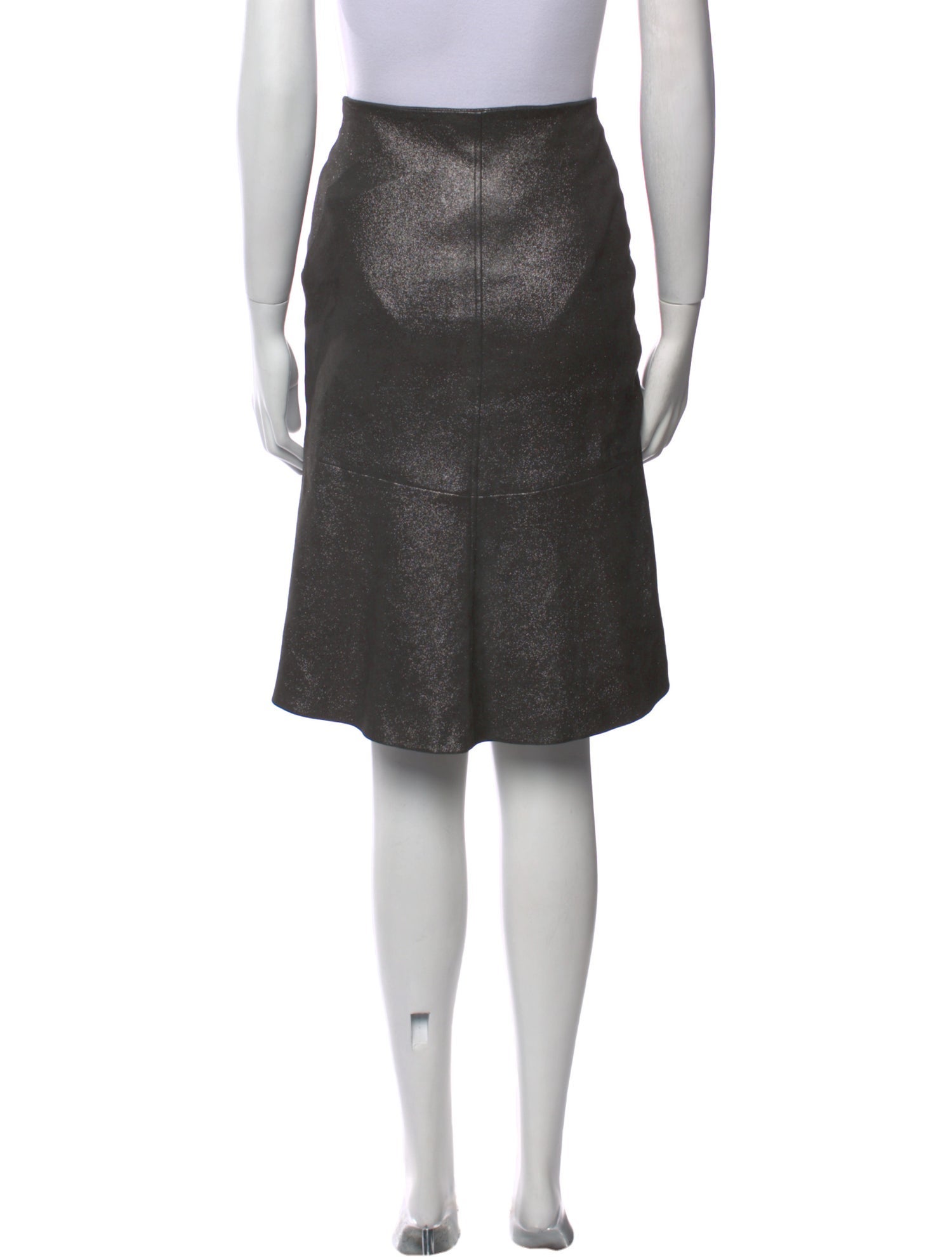 Brunello Cucinelli Leather Knee-Length Skirt