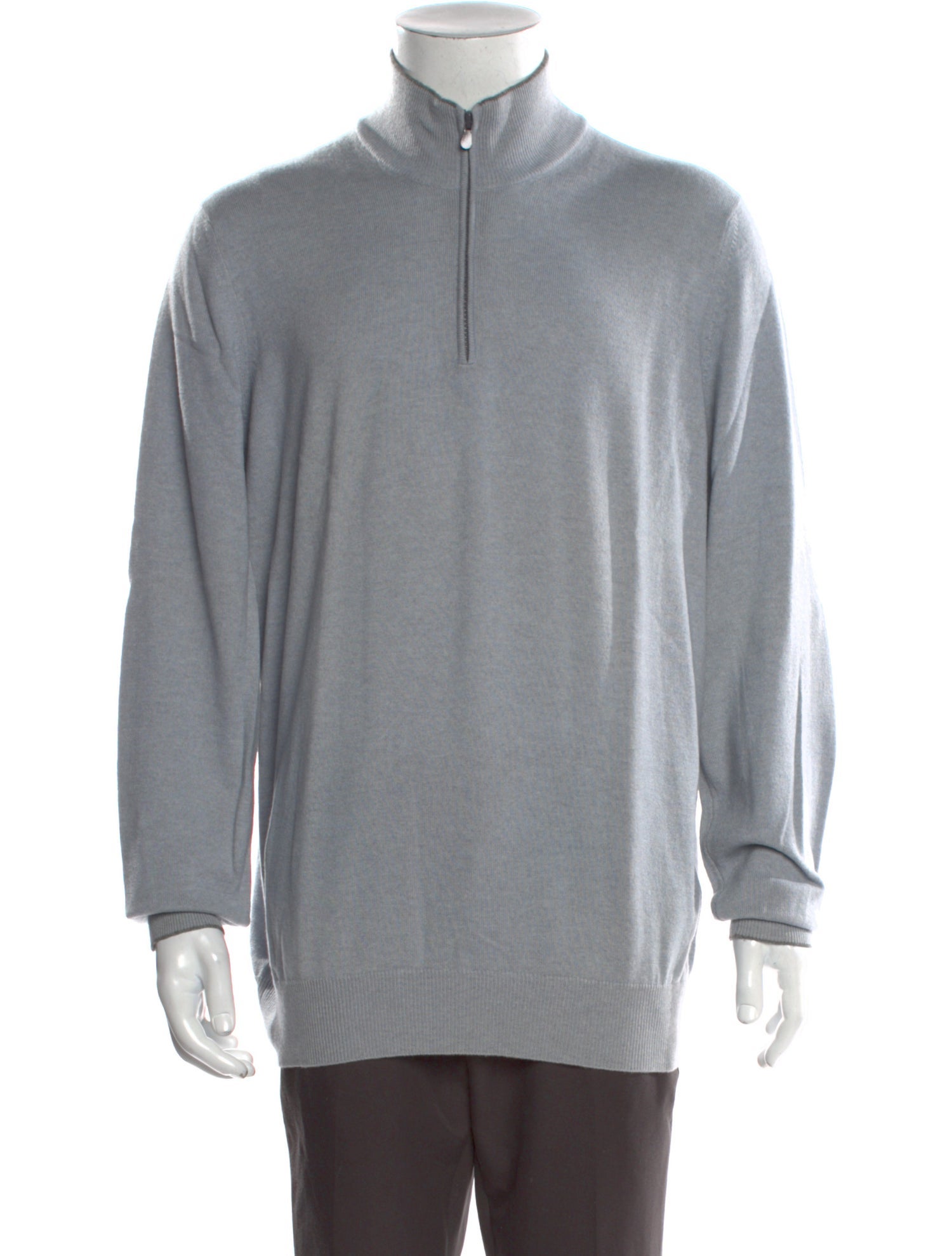 Brunello Cucinelli Cashmere Mock Neck Polo Sweater