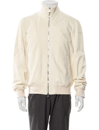 Brunello Cucinelli Monili Leather Bomber Jacket