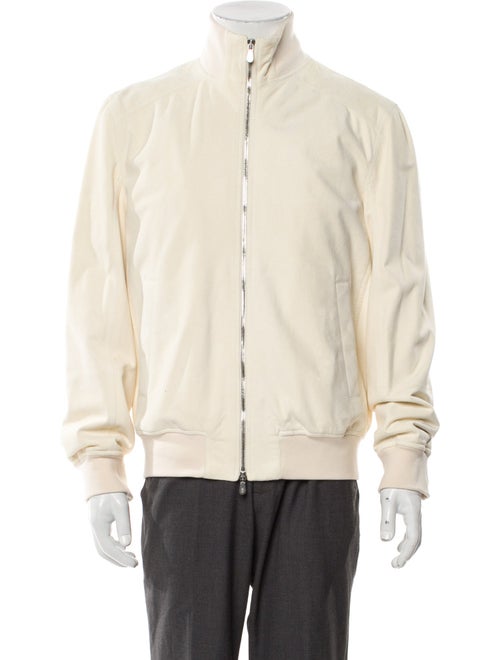 Brunello Cucinelli Monili Leather Bomber Jacket