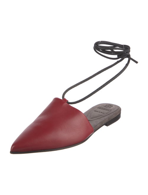 Brunello Cucinelli Monili Leather Mules