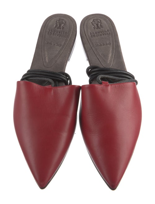 Brunello Cucinelli Monili Leather Mules