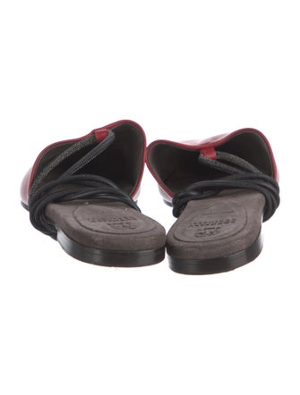 Brunello Cucinelli Monili Leather Mules