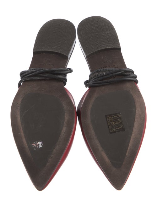 Brunello Cucinelli Monili Leather Mules