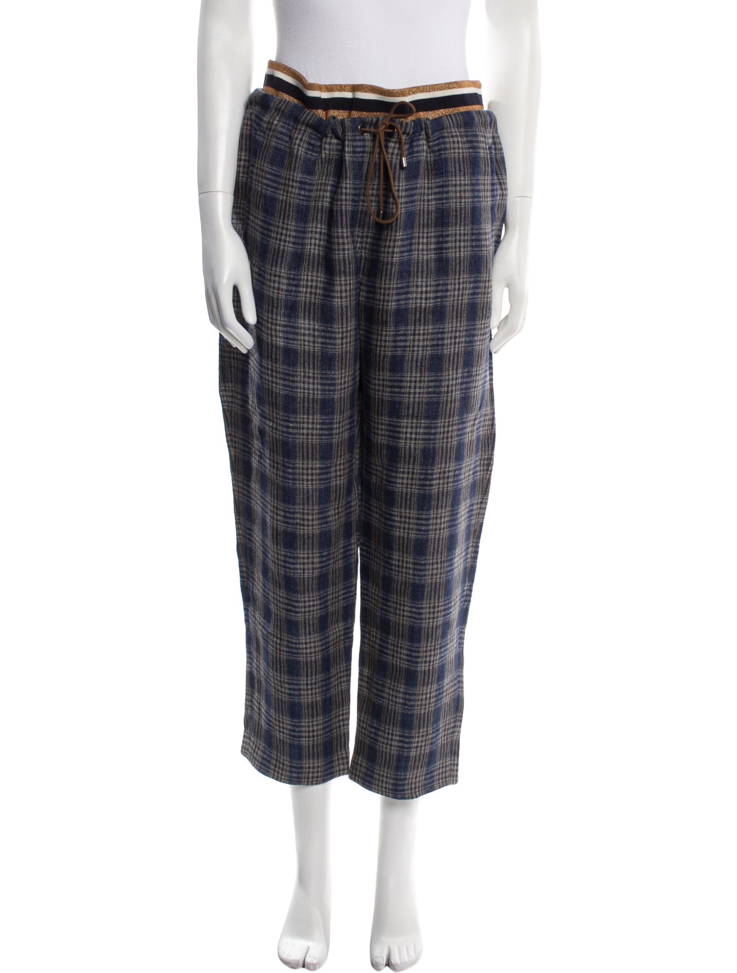 Brunello Cucinelli Linen Straight Leg Pants