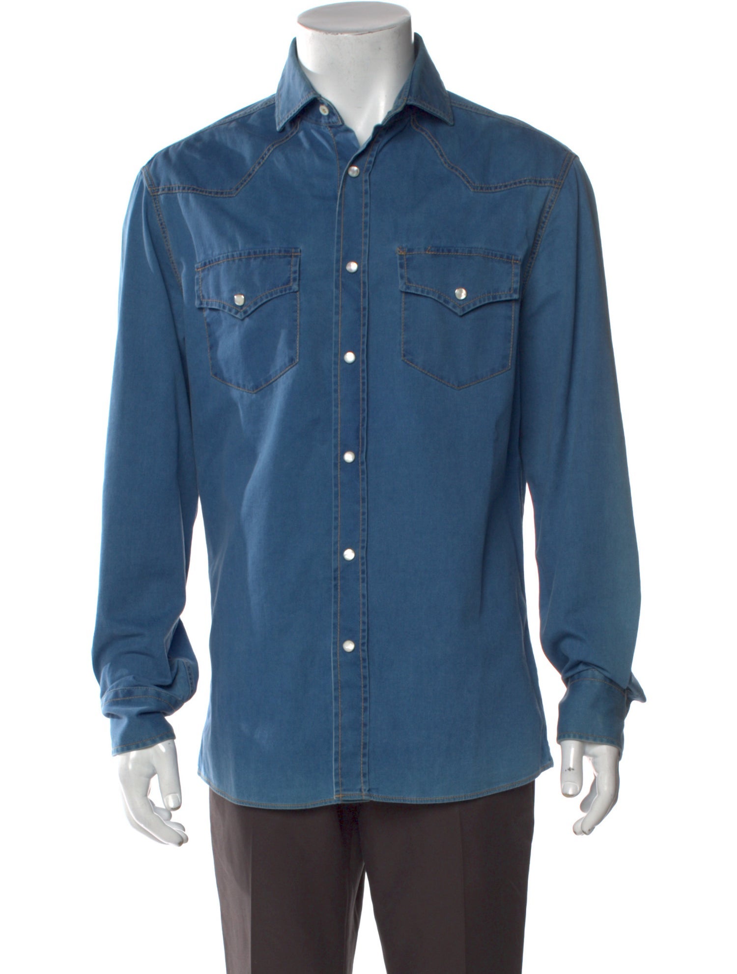 Brunello Cucinelli Long Sleeve Denim Shirt