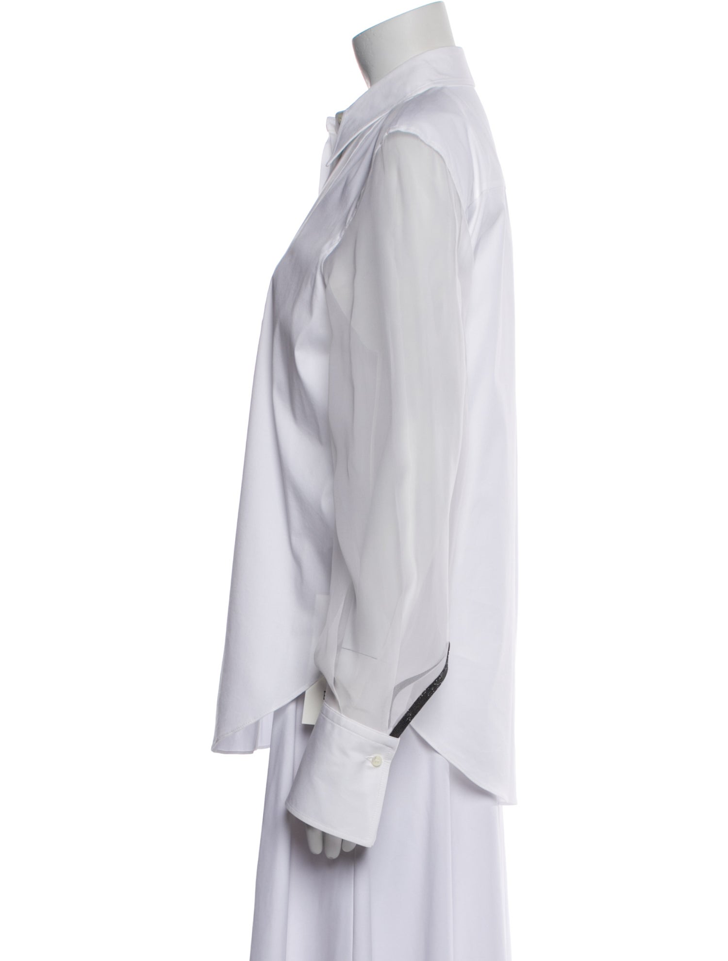 Brunello Cucinelli Long Sleeve Button-Up Top w/ Tags