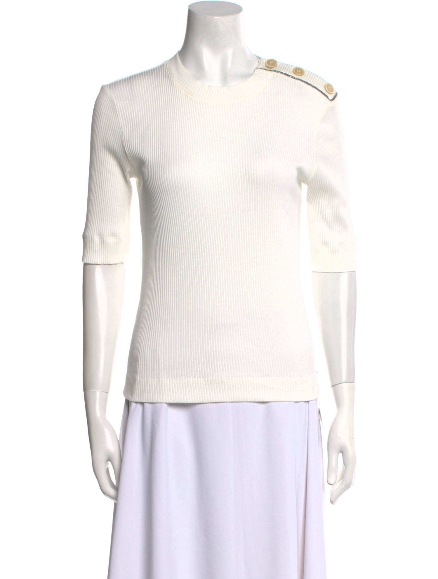 Brunello Cucinelli Crew Neck Short Sleeve Top