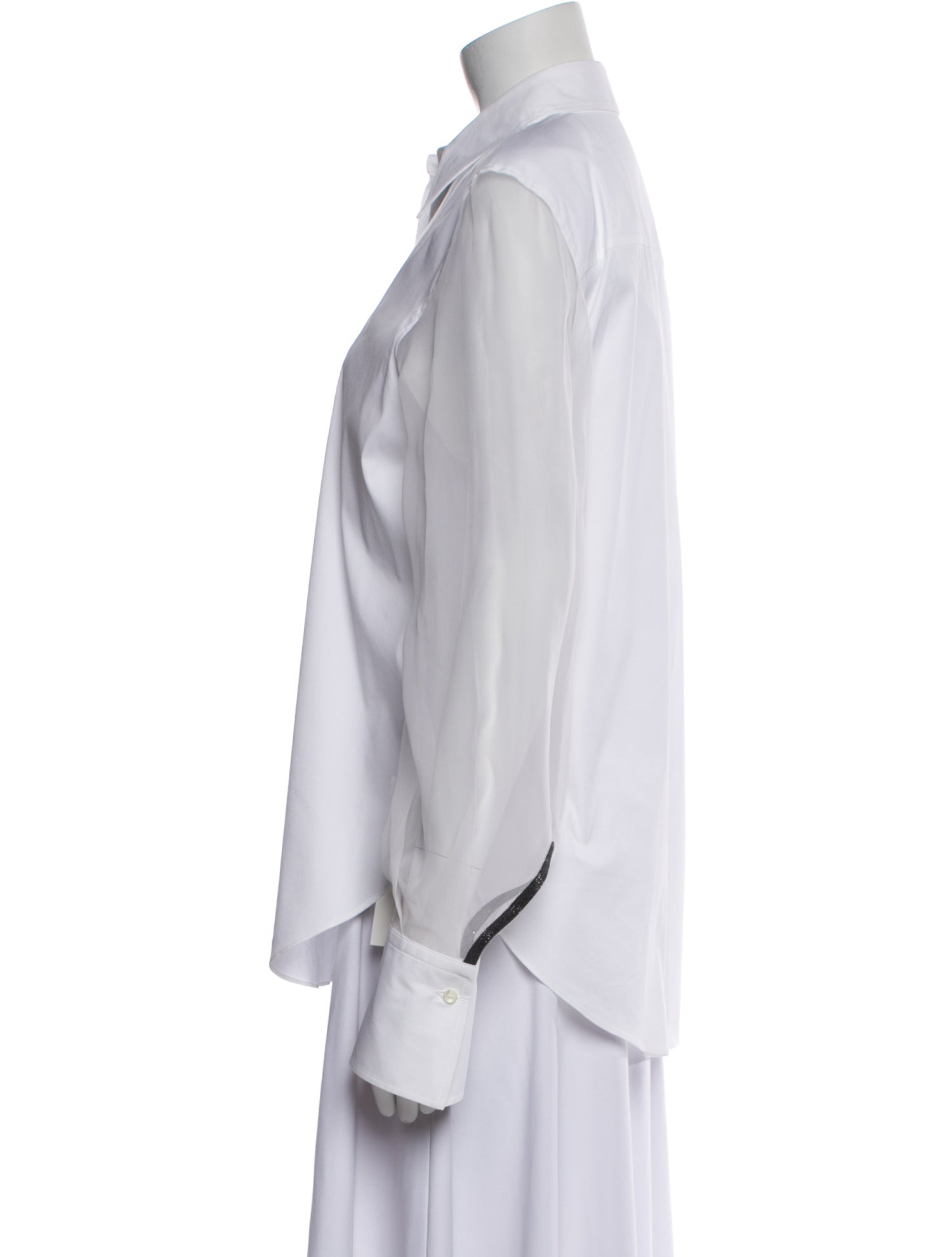 Brunello Cucinelli Long Sleeve Button-Up Top w/ Tags