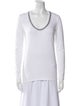 Brunello Cucinelli Scoop Neck Long Sleeve Tank Top