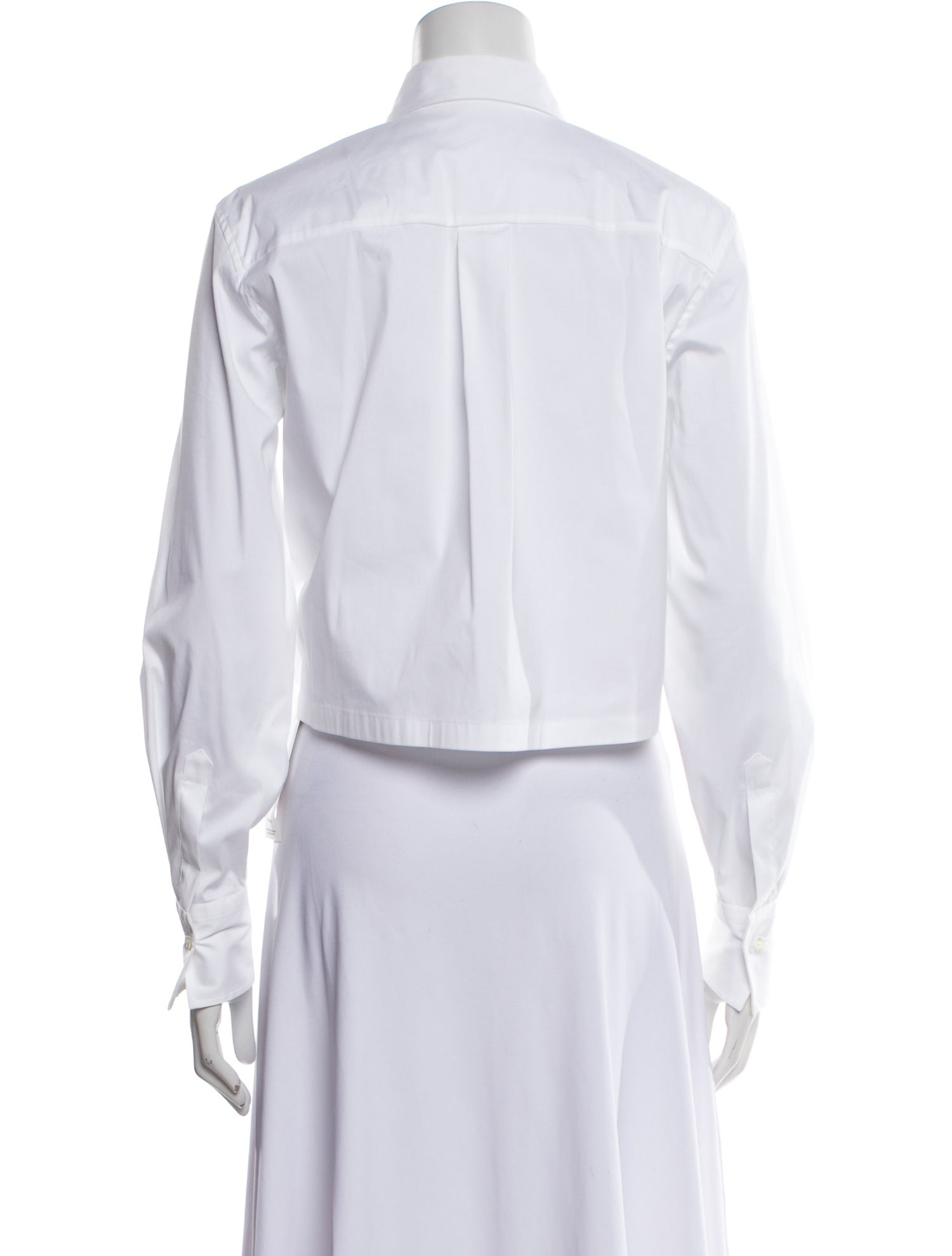 Brunello Cucinelli Mock Neck Long Sleeve Crop Top