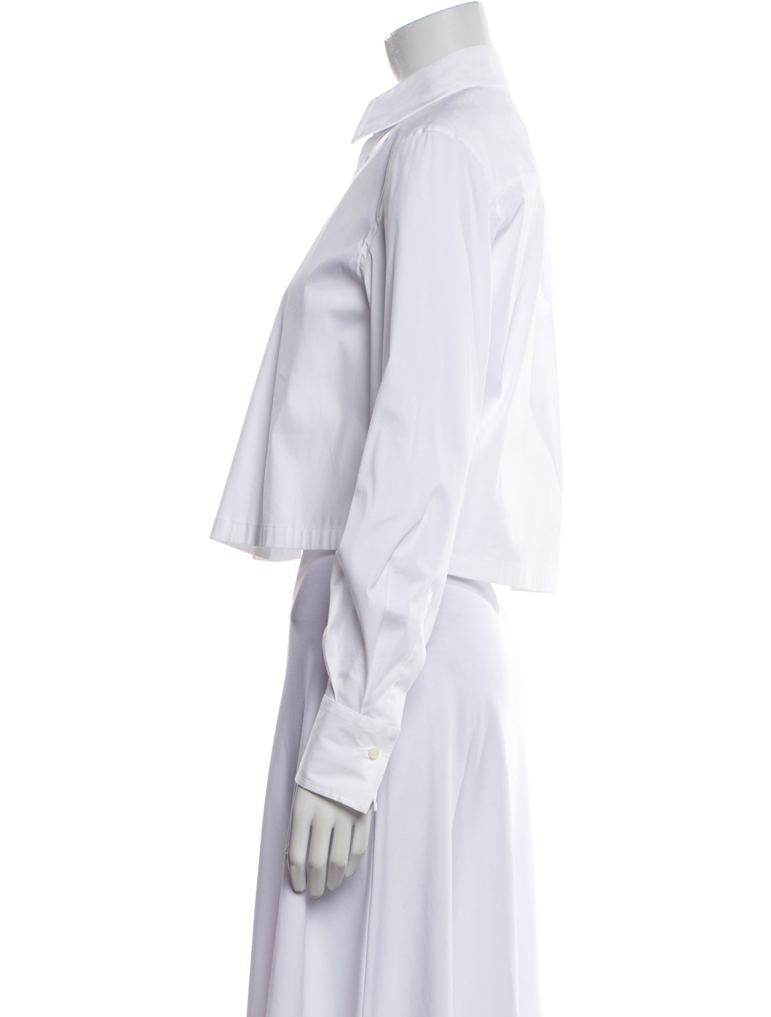 Brunello Cucinelli Mock Neck Long Sleeve Crop Top